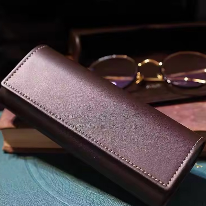 Leather Glasses Case with Magnetic Clasp