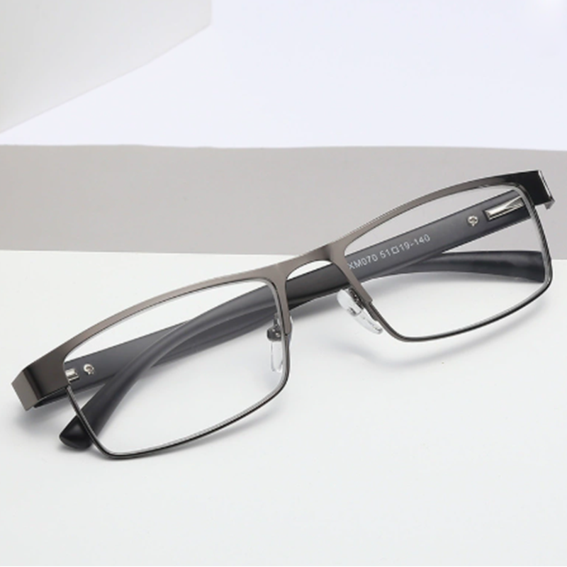 Anti Blue Light Metal Half Frame Reading Glasses